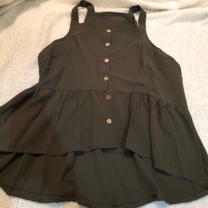 Button front tank top